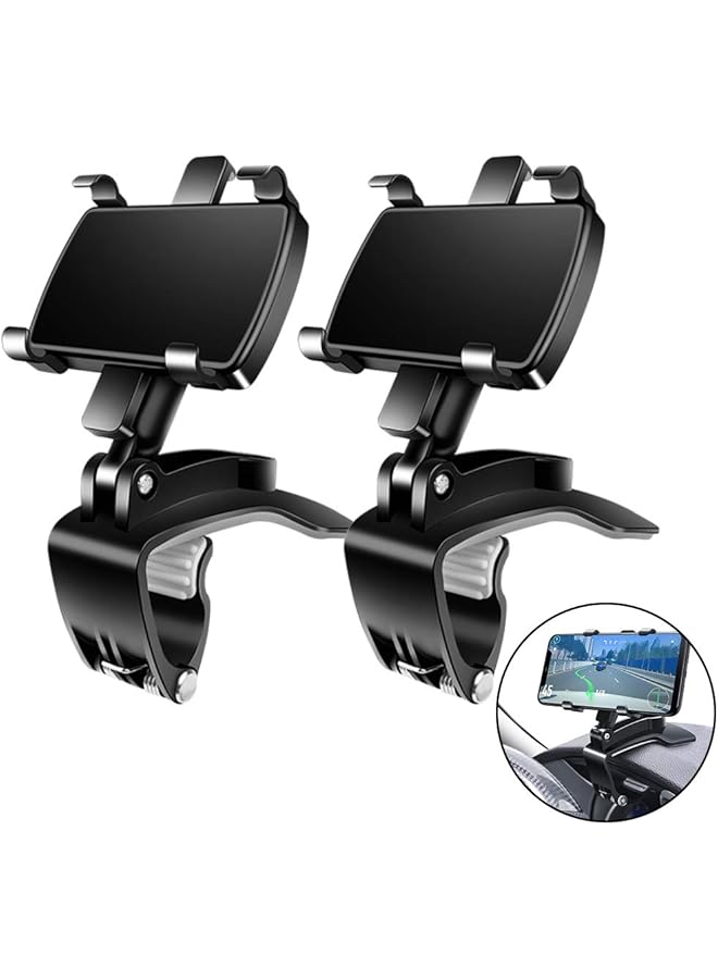 Green Tiger Car Phone Mount, [2 Pack] Cell Phone Holder for Car 360 Degree Rotation Dashboard Clip Mount Car Phone Holder Compatible for iPhone 11 13/12 pro Max 8 8Plus Samsung S10 S9 S8 4~7 Smartphones - Image 1