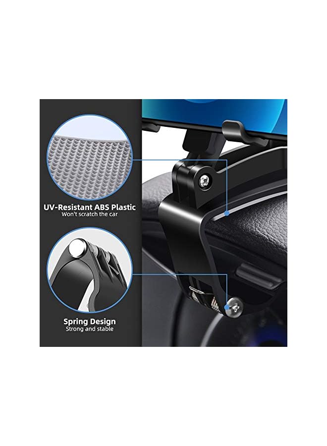 Green Tiger Car Phone Mount, [2 Pack] Cell Phone Holder for Car 360 Degree Rotation Dashboard Clip Mount Car Phone Holder Compatible for iPhone 11 13/12 pro Max 8 8Plus Samsung S10 S9 S8 4~7 Smartphones - Image 4