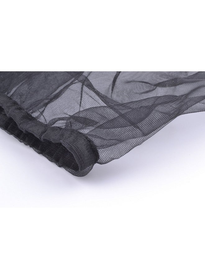 pranovo pranovo Bird Cage Seed Catcher Seeds Guard Parrot Nylon Mesh Net Cover Stretchy Shell Skirt Traps Cage Basket Soft Airy (Black)  - Image 2