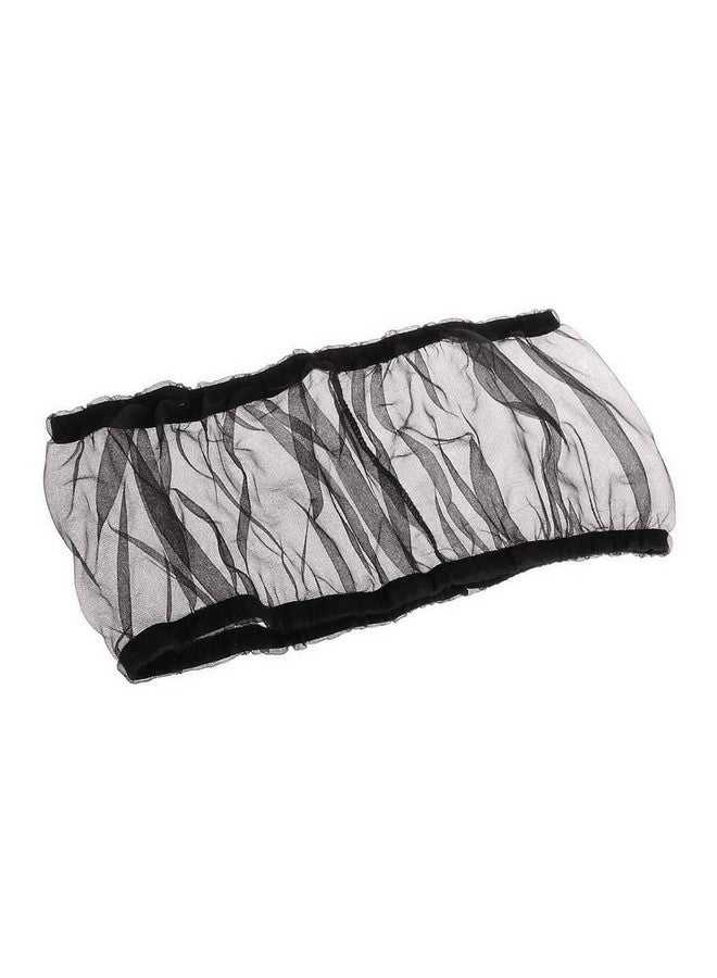 pranovo pranovo Bird Cage Seed Catcher Seeds Guard Parrot Nylon Mesh Net Cover Stretchy Shell Skirt Traps Cage Basket Soft Airy (Black)  - Image 1