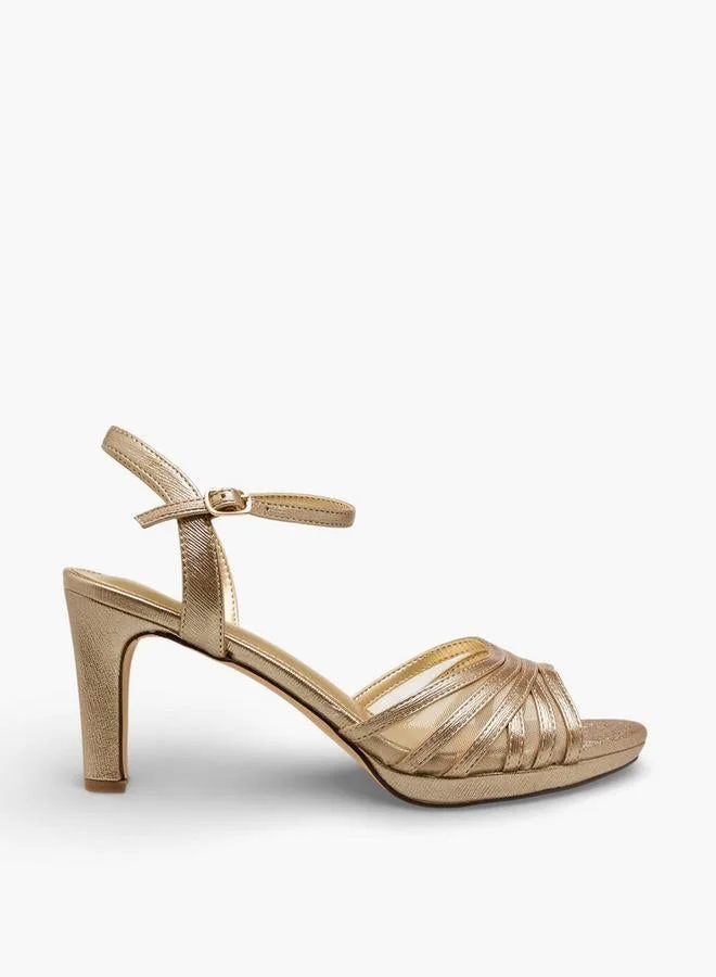 Women Strappy Cone Heel Sandals Ramadan Collections