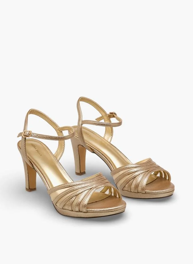 فلورا بيلا من شو إكسبرس Flora Bella Women Strappy Cone Heel Sandals