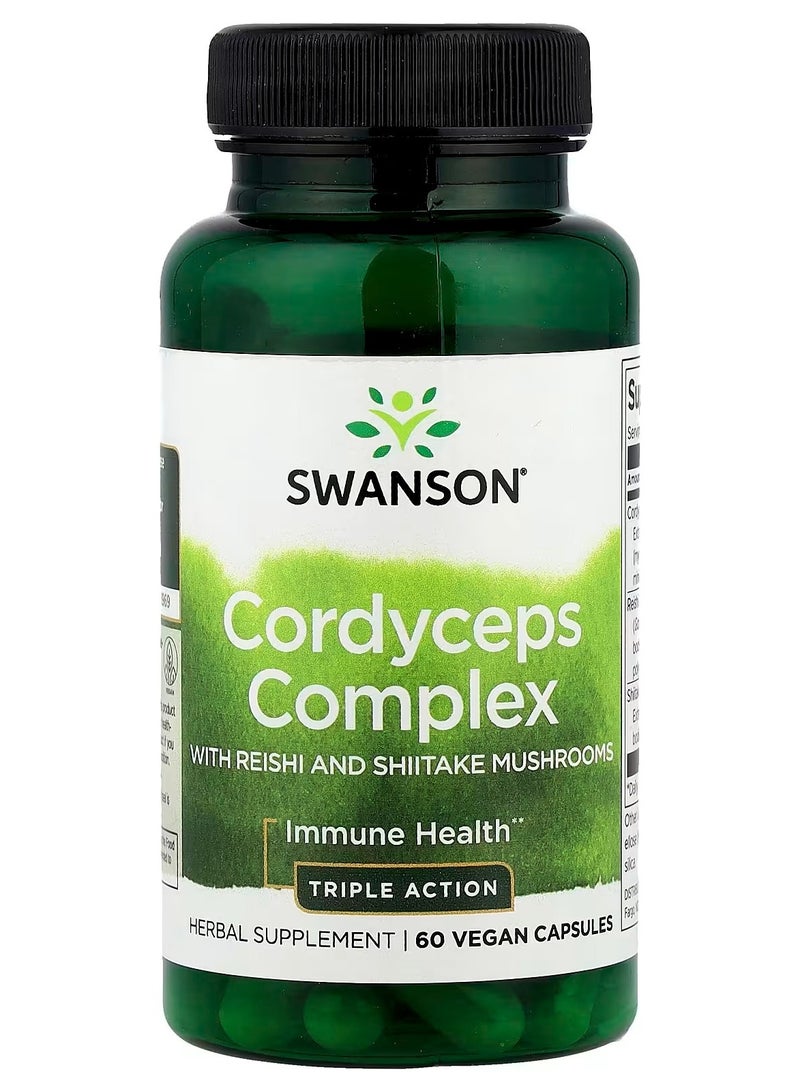 Swanson, Cordyceps Complex with Reishi and Shiitake Mushrooms, 60 Vegan Capsules
