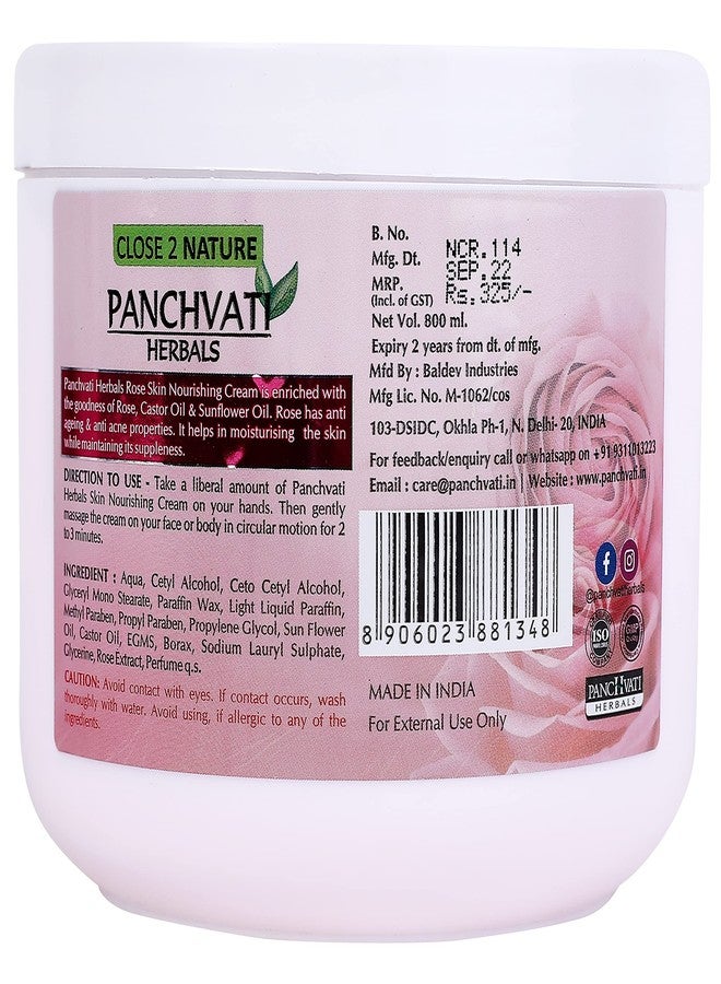 Panchvati Herbals Rose Skin Nourishing Cream 800gm (Anti Ageing & Anti Acne Moisturising & Nourishing Silicone Free) - Image 4
