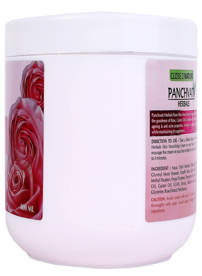 Panchvati Herbals Rose Skin Nourishing Cream 800gm (Anti Ageing & Anti Acne Moisturising & Nourishing Silicone Free) - Image 3