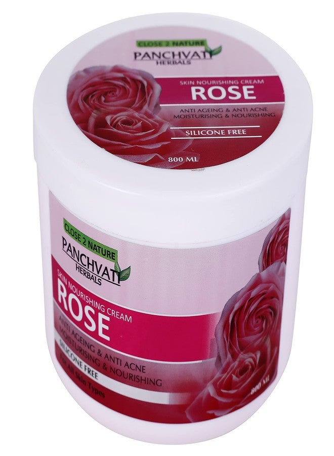 Panchvati Herbals Rose Skin Nourishing Cream 800gm (Anti Ageing & Anti Acne Moisturising & Nourishing Silicone Free) - Image 2