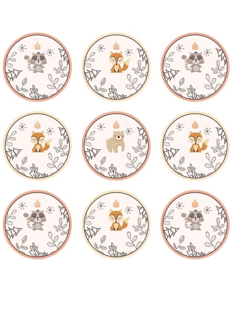 12 Pack Forest Animals Party Bags with Stickers Gift Bags Paper Gift Bags Paper Bags Birthday Baby Shower Crafts Wedding Party Supplies Size 19.8x11.9x8 cm - Image 2