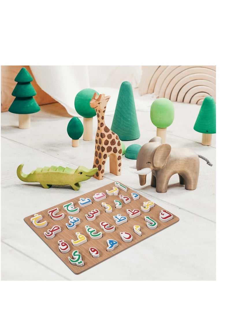 Child Puzzle Toys Arabic Puzzle Playsets Wooden Puzzle Toys (Colorful) - Image 4