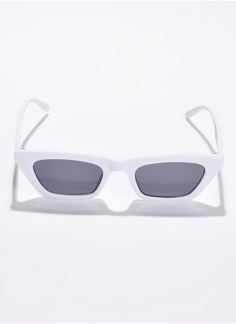 Haute Sauce Black Lens White Cateye Sunglasses  - Image 3