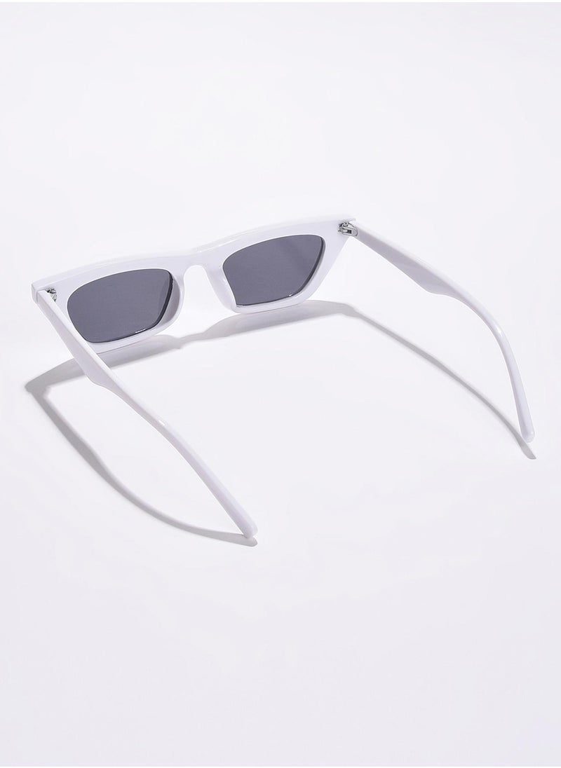 Haute Sauce Black Lens White Cateye Sunglasses  - Image 4