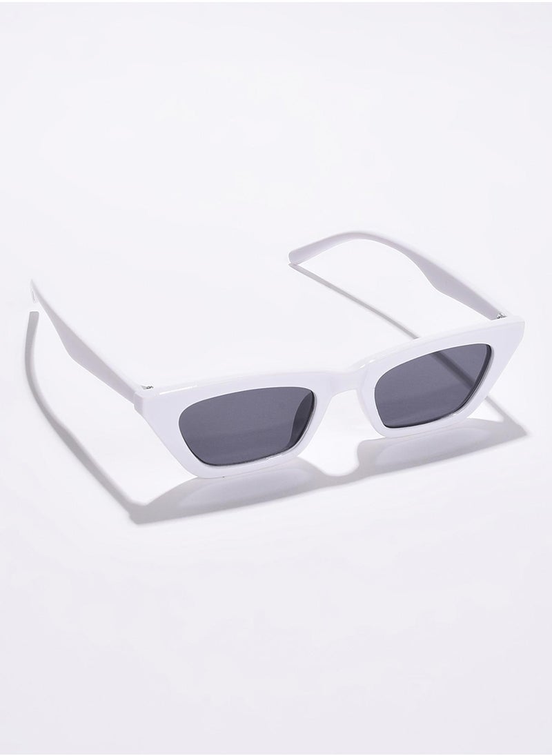 Haute Sauce Black Lens White Cateye Sunglasses  - Image 1