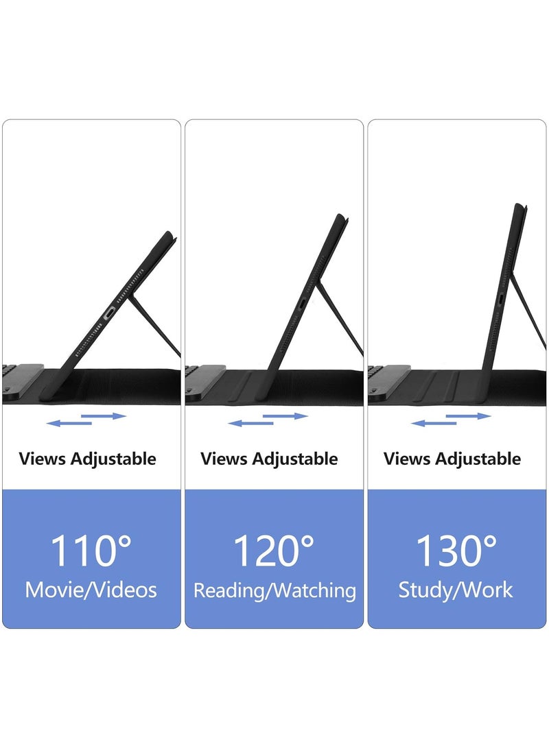 Case for iPad Pro 13-inch (M4) 2024 Tri-Fold Smart Tablet PU Leather Case, Hard PC Back Shell Slim Case Multi- Viewing Angles Stand Hard Shell Folio Case Cover with Auto Wake up - Image 3