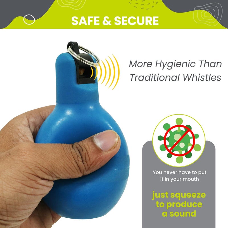 GISCO صفارة يدوية للمدربين (عبوة من 1) | اللون - أزرق | صفارة يدوية متعددة الاستخدامات في الهواء الطلق | صفارات أمان | صفارة مدرب عالية النغمة لكرة السلة، المشي، الحملات، التنزه - Image 4