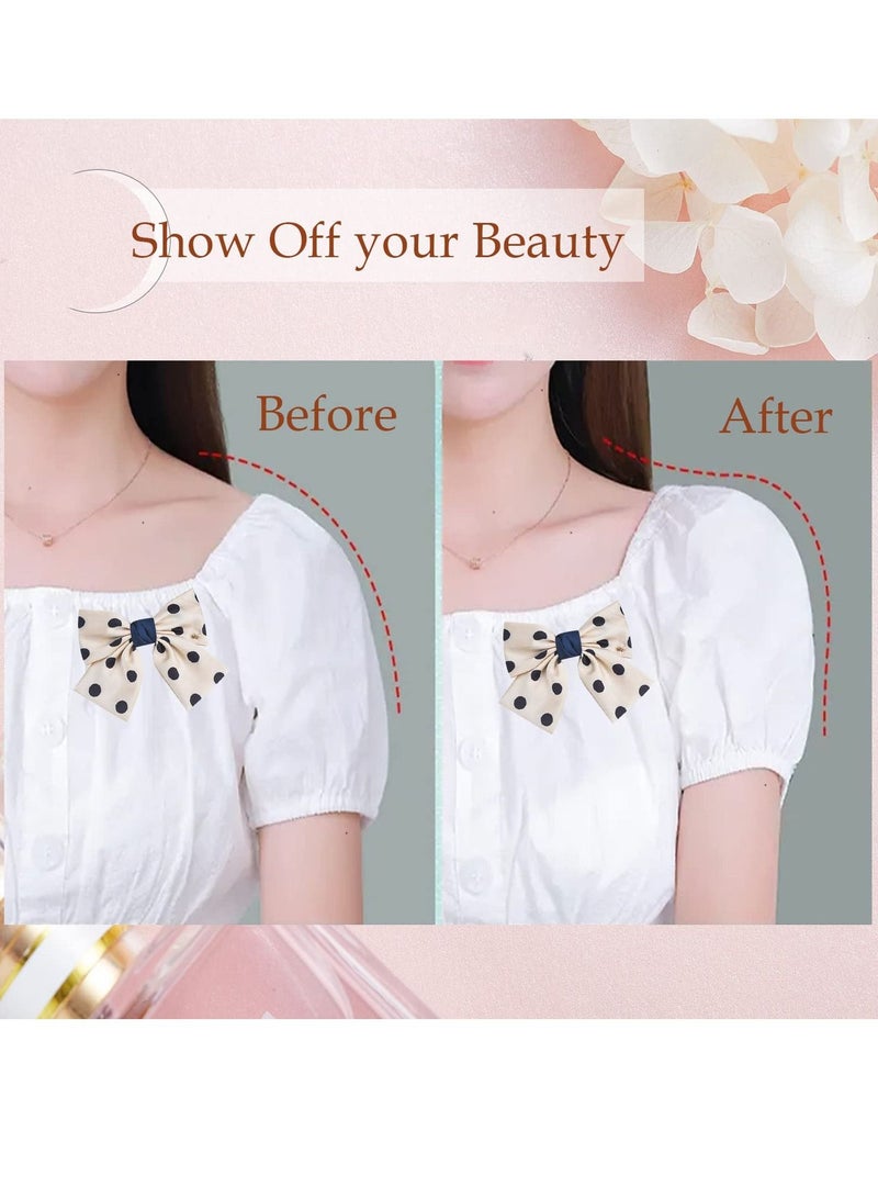 Generic Shoulder Pads, 1 Pair of Silicone Soft Non-slip Self-adhesive Invisible Shoulder Brace Pads Right Angle Beauty Shoulder Width Enhancer for Women Men's Suit Jacket Shoulder Support (Transparent) - Image 3