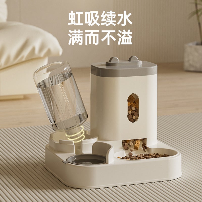 Automatic Pet Water Fountain & Feeder, Pet Bowl with Storage - Image 3