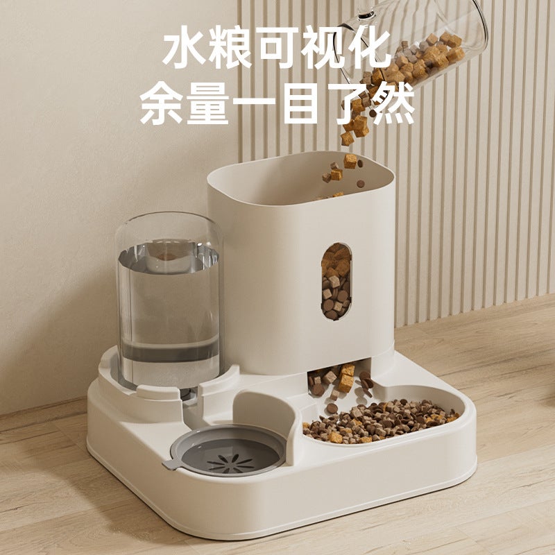 Automatic Pet Water Fountain & Feeder, Pet Bowl with Storage - Image 2