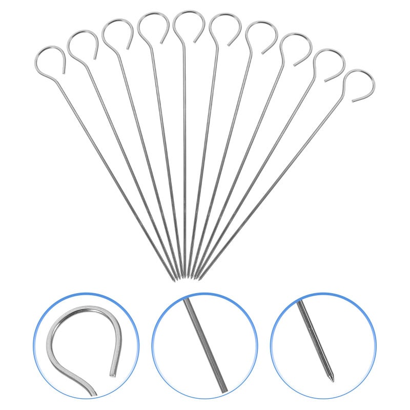 50Pcs Reusable Stainless Steel BBQ Skewers For Grilling Meat And Vegetables Outdoor Grill Accessories - Image 5