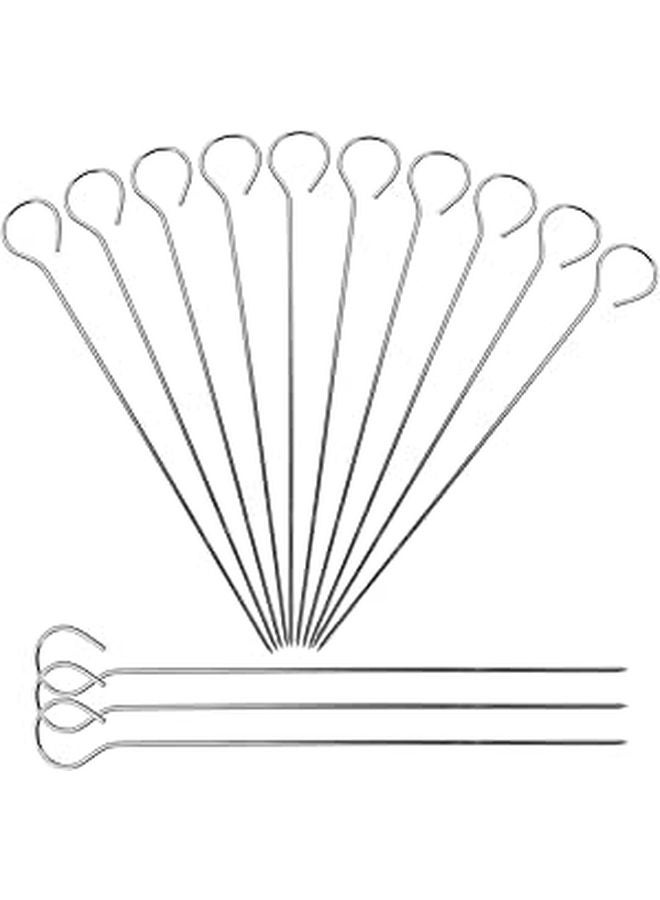 50Pcs Reusable Stainless Steel BBQ Skewers For Grilling Meat And Vegetables Outdoor Grill Accessories - Image 1