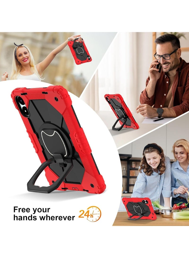 general Case Compatible with Xiaomi Redmi Pad Pro 12.1 inch Case, Full-Body Rugged Shockproof Protective Shell, 360° Swivel Stand Handle Cover with Shoulder Strap - Image 2