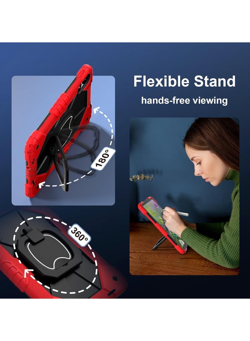 general Case Compatible with Xiaomi Redmi Pad Pro 12.1 inch Case, Full-Body Rugged Shockproof Protective Shell, 360° Swivel Stand Handle Cover with Shoulder Strap - Image 4