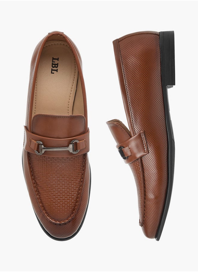 LBL by Shoexpress Men's Metal Accent Slip-On Loafers  - Image 1