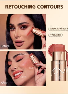 QiBest Highlighting Color Silky Powder Blusher Stick Natural Glow Silly Blusher Light and Soft Feeling The Apply On Your Face #01  - Image 3