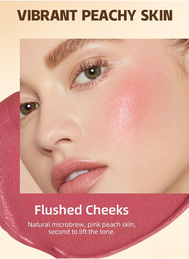 QiBest - Highlighting Color Silky Powder Blusher Stick Natural Glow Silly Blusher Light and Soft Feeling The Apply On Your Face #01 - Image 1