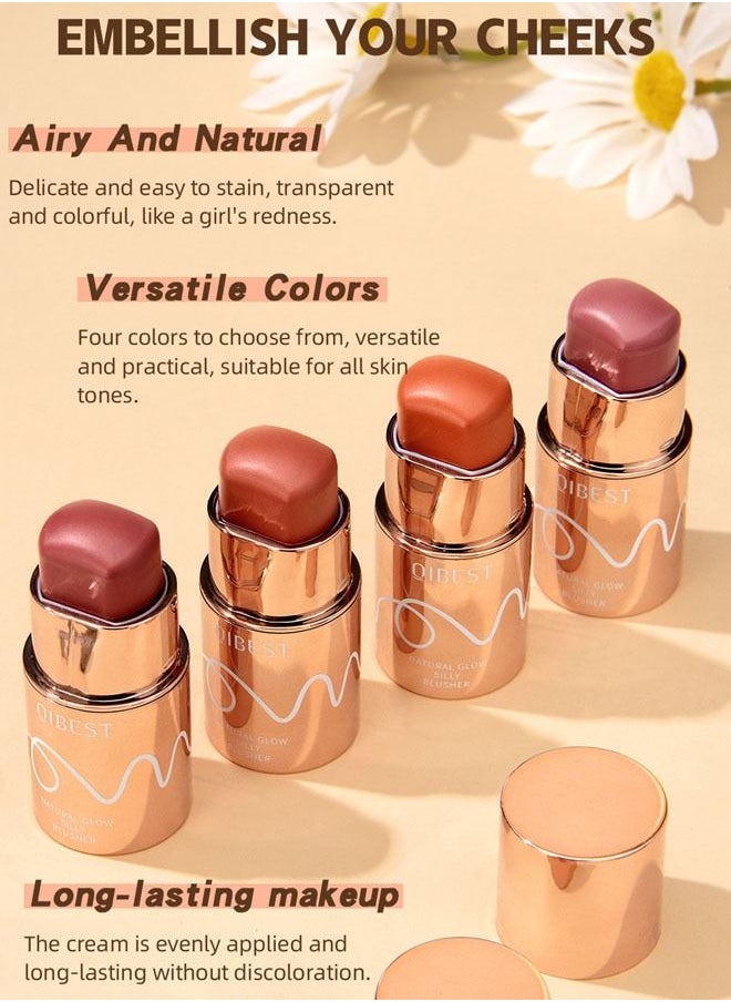 QiBest - Highlighting Color Silky Powder Blusher Stick Natural Glow Silly Blusher Light and Soft Feeling The Apply On Your Face #01 - Image 1