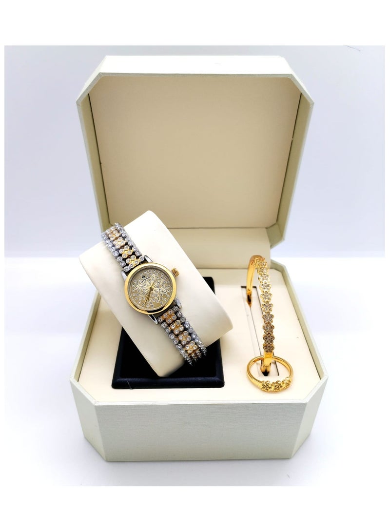 XII Women's watch set consisting of a watch, bracelet and ring
