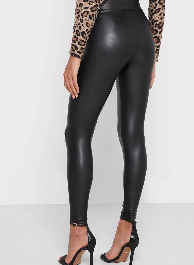 NEW LOOK Wet Look Leggings