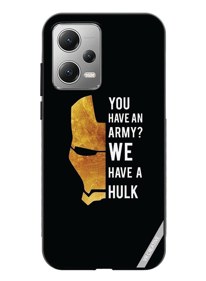 VR CREATIVE Protective Case Cover For Xiaomi Redmi Note 12 Hulk Caption Design Multicolour - Image 1