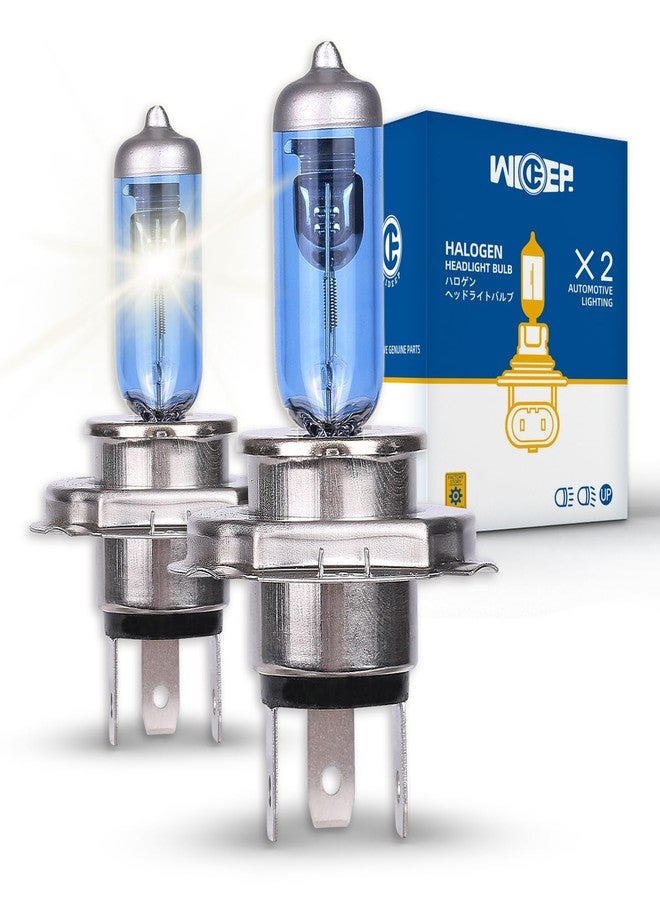 wideep H4/9003/HB2 Halogen Headlight Bulbs, Standard 55W/60W High and Low Beam Replacement Bulbs, DC 12V 5000K White Headlamp, Pack of 2 - Image 1