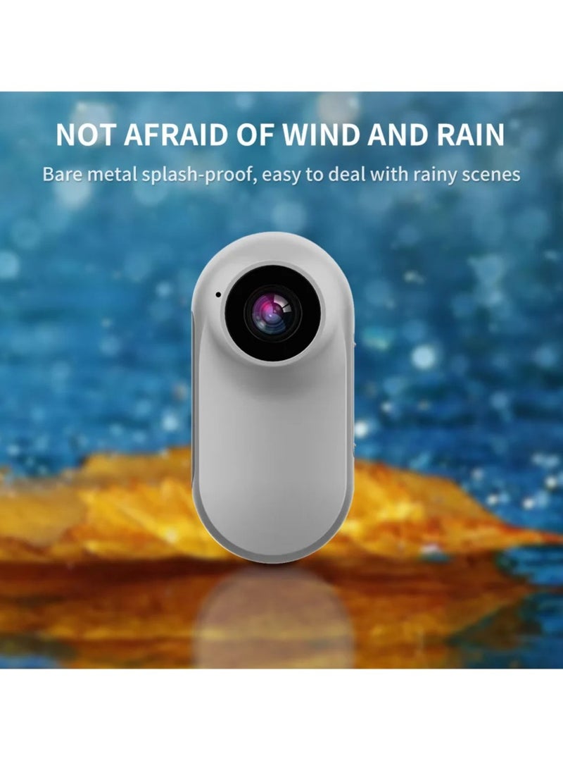 AROAQ 1080p Mini Pocket Camera, HD Screen Outdoor Action Camera, Portable Magnetic Thumb Camera, Multifunctional Pocket Wearable Body Camera For Car Bicycle Riding Playing, (White)  - Image 2