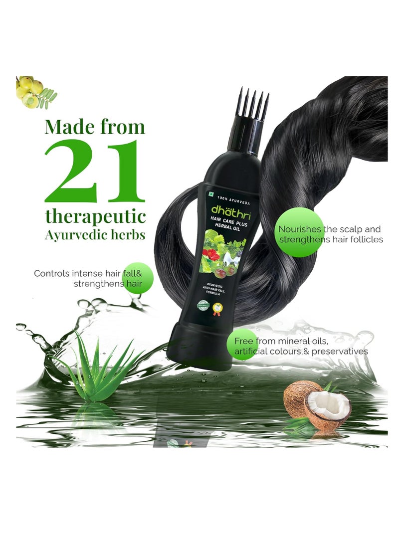 Dhathri Hair Care Plus Herbal Oil for Hair Growth Ayurvedic Hair Oil for Hair Fall Control and Hair Nourishing 200ml - Image 3