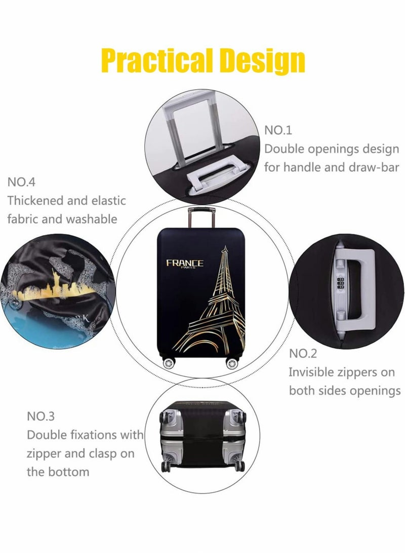 KASTWAVE hickened Luggage Cover, Water proof Travel Gear Luggage Protective Cover, Washable Spandex Suitcase Cover for 25"-28"luggage - Image 3