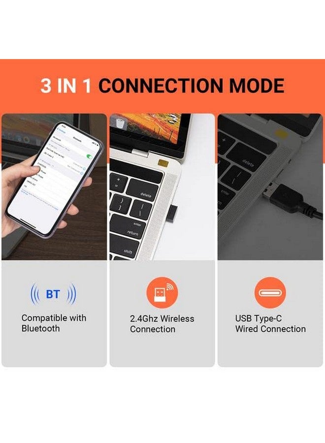 Tera Pro (Extreme Performance) Industrial Wireless Barcode Scanner 2D Qr 1D Bar Code Reader 2.4G Wireless 2500Mah Compatible With Bluetooth Drop Resistant For Windows Mac Android Ios Model 8100 Orange  - Image 3