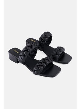 clarks Women Standard Seren25 Braid Slip On Sandals, Black  - Image 1