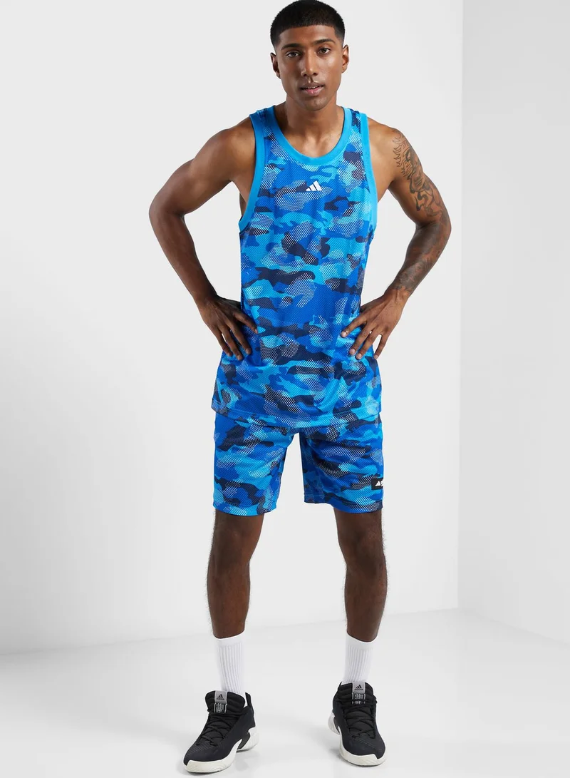 adidas Originals Basketball Legends Allover Print Tank Top