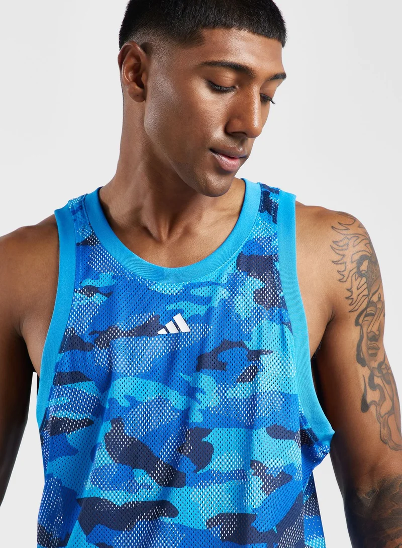 adidas Originals Basketball Legends Allover Print Tank Top