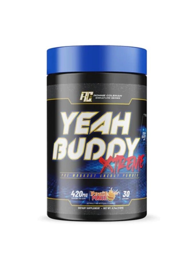 RONNIE COLEMAN RC Yeah Buddy, Xtreme Pre Workout, Fruit Punch, 132g, 30 Servings  - Image 1