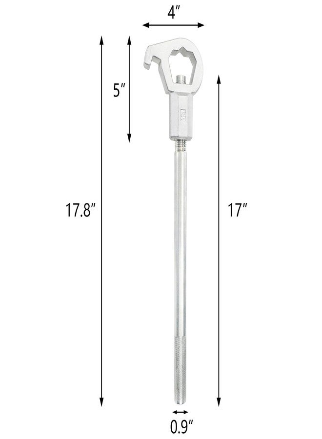 هيدوم مفتاح هيدومي عالي التحمل قابل للتعديل لصمامات الحريق، يناسب رؤوس البراغي من 1.5 بوصة إلى 6 بوصات، مفتاح هيدنت لمعدات الحريق لفك الأغطية وفتح الصمامات، وربط الصواميل، والأنابيب. - Image 4