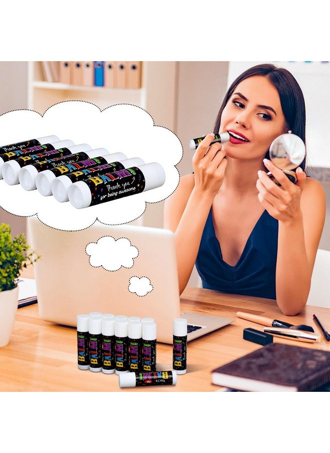 Dunzy - 100 Pcs Lip Balm Gifts Bulk Employee Appreciation Gifts Inspirational Small Thank Gifts Bulk For Coworkers Staff Thank You For Being Awesome Favors Supplies Motivation Team Staff Gifts - Image 1