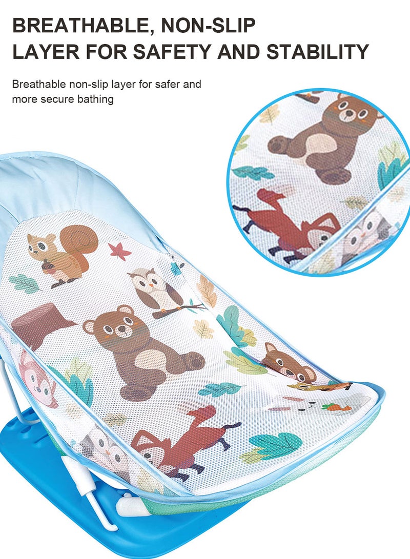 ما بيبي طفل محمولة قابلة للطي كرسي الاستحمام ، تنفس كرسي الاستحمام ، حمام الطفل مقعد - Image 4