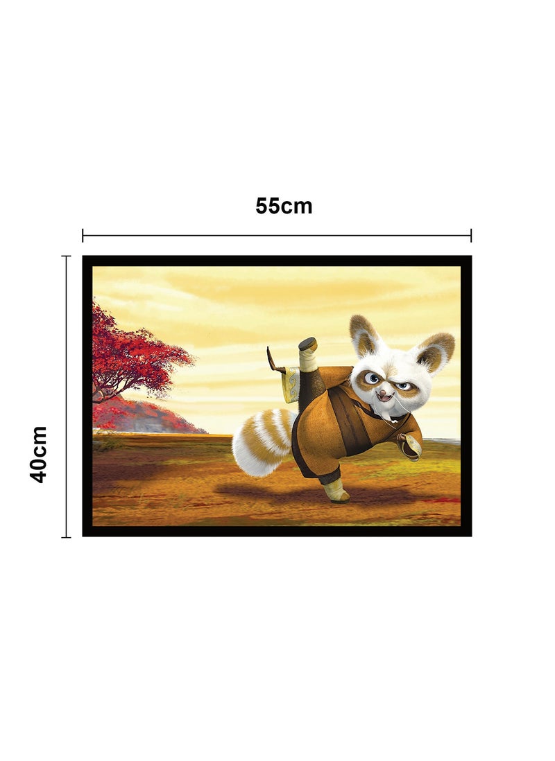 Wall Posters with Master Shifu from Kung Fu Panda Picture and Black Frame - Wall Arts Home Décor Photo Frames - 40x55cm by Spoil Your Wall