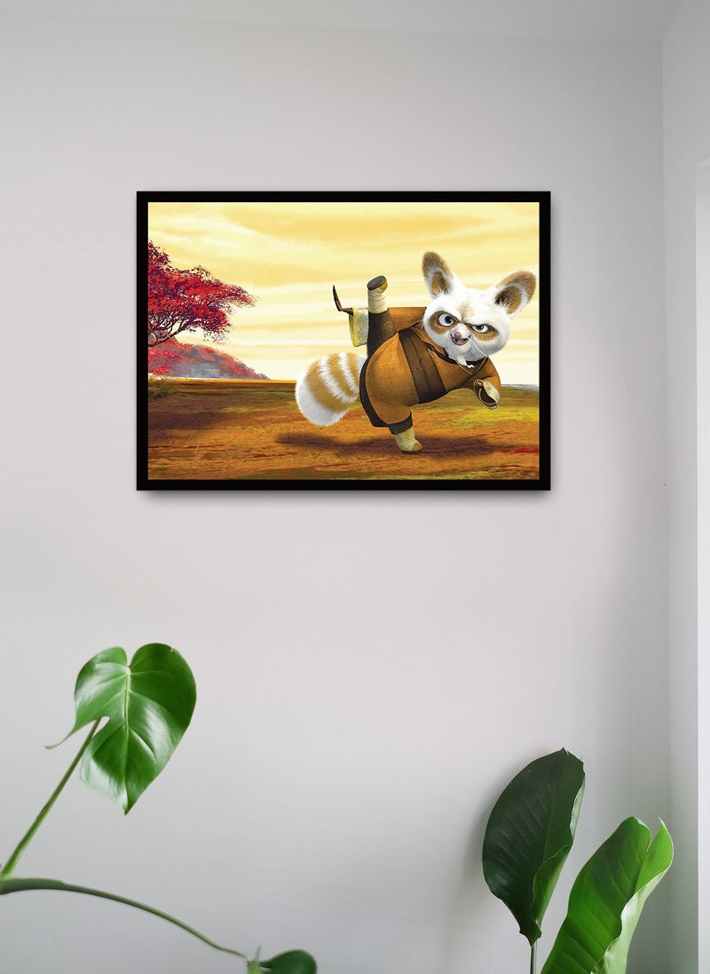 Wall Posters with Master Shifu from Kung Fu Panda Picture and Black Frame - Wall Arts Home Décor Photo Frames - 40x55cm by Spoil Your Wall