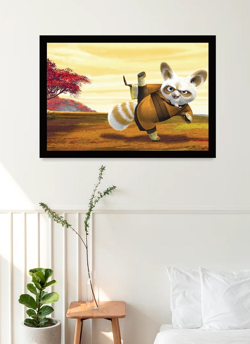 Wall Posters with Master Shifu from Kung Fu Panda Picture and Black Frame - Wall Arts Home Décor Photo Frames - 40x55cm by Spoil Your Wall