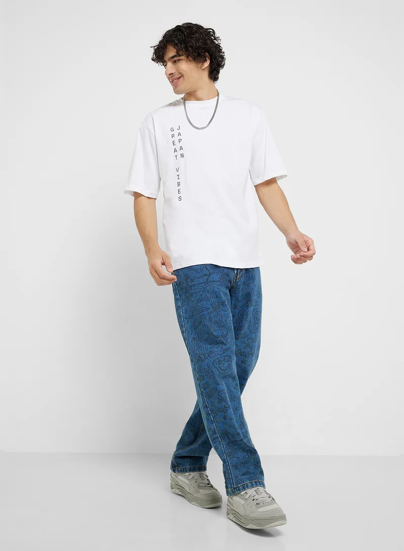Seventy Five Printed Crew Neck T-Shirt