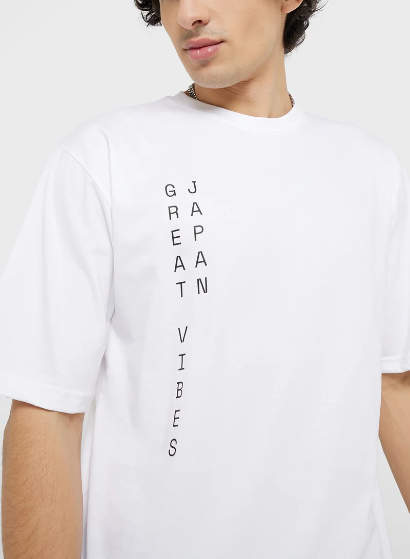 Seventy Five Printed Crew Neck T-Shirt