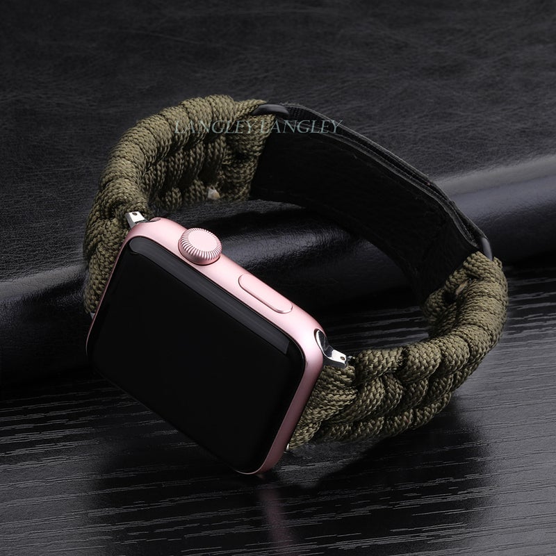 apple watch Umbrella Rope Braided Nylon Sport watch Band iwatch38/42/40/44mm - Image 3