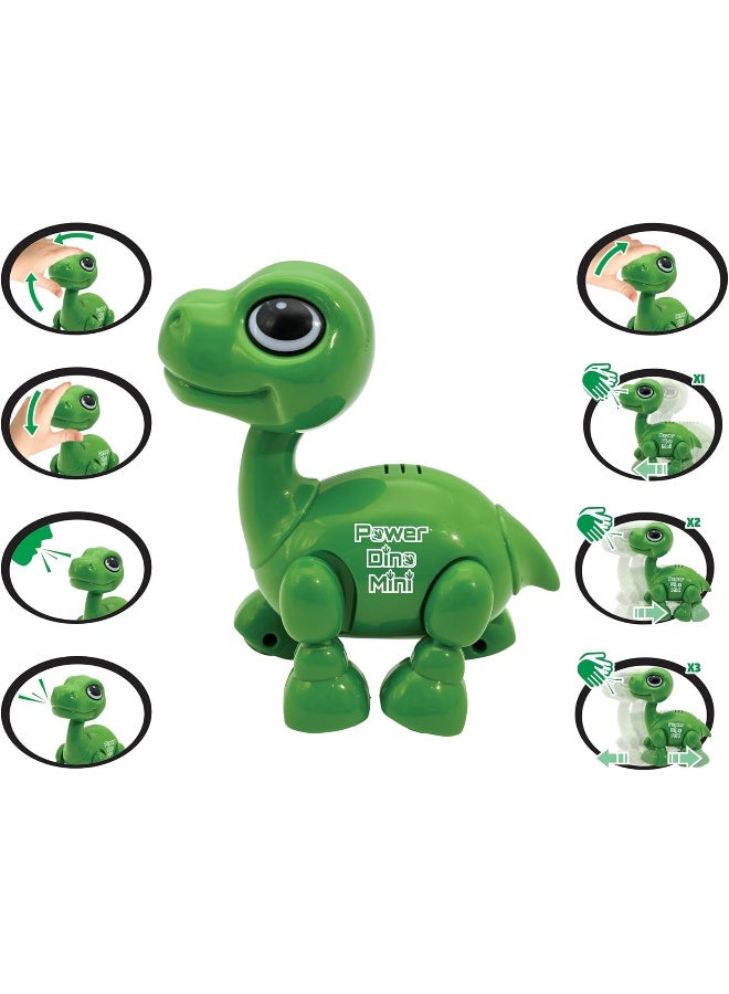 Lexibook Power Dino Mini ROB02DINO Interactive Dinosaur Robot Toy for Kids with Voice Repeat Function, Sound Reaction, Music & Light Effects, Walking Robotic Dino, Educational STEM Toy for Boys and Girls, Smart Talking Dinosaur Companion - Image 2